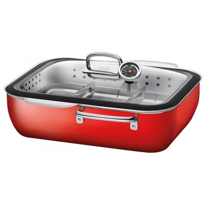 Dampkoker m/stekefunksjon - ecompact 6.7 L (1 innsats) - Energy Red