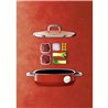 Sautepanne m/lokk - Silit Quadro Red 26x26 cm 2.0 L