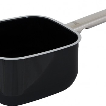 Silit Quadro Black kasserolle med skaft i rustfritt stål. smallsqr